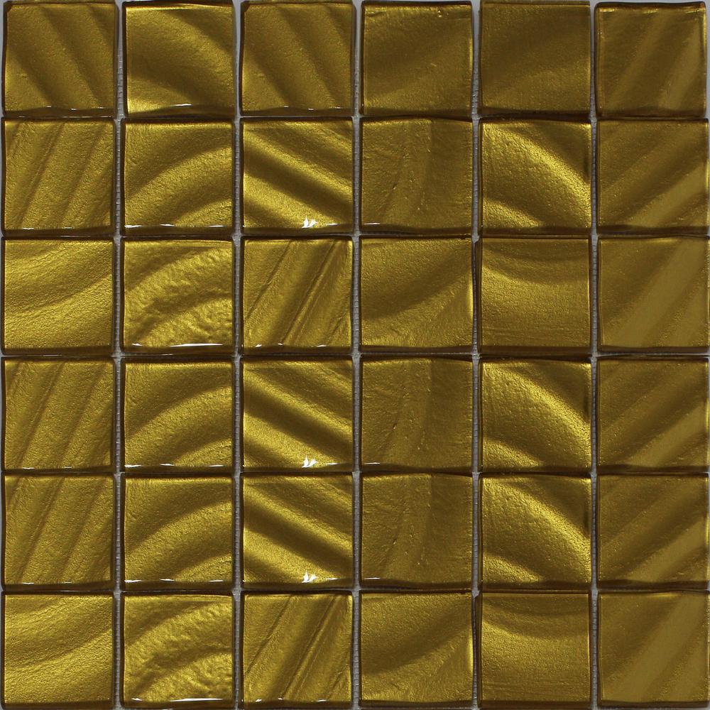Valverde 2 X Gold 12 In 6mm Gl Mosaic Tile Null Valverde 2 X Gold 12 In 6mm
