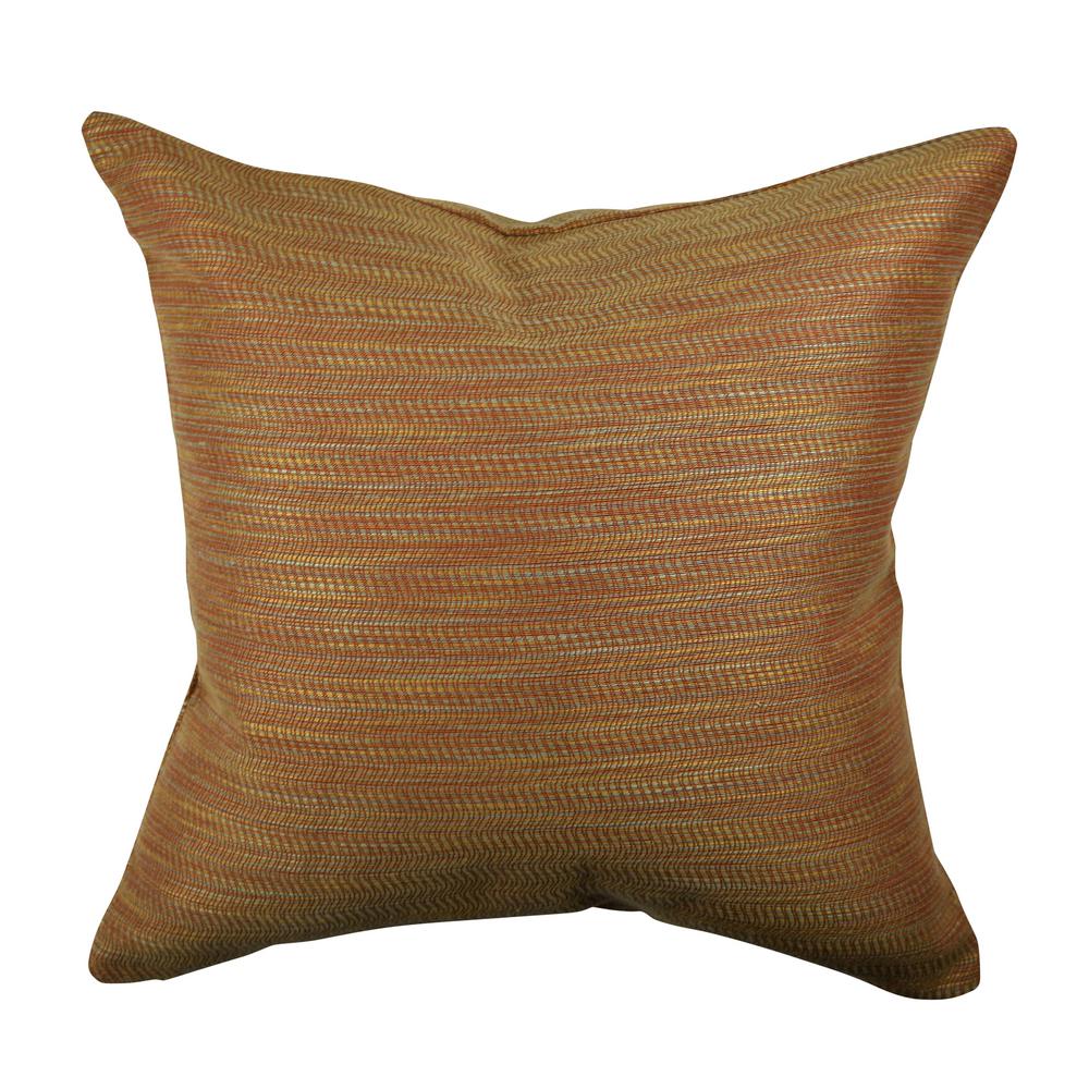 Vesper Lane Textured Orange Jacquard Throw PillowSP01ORZ18I The Home Depot
