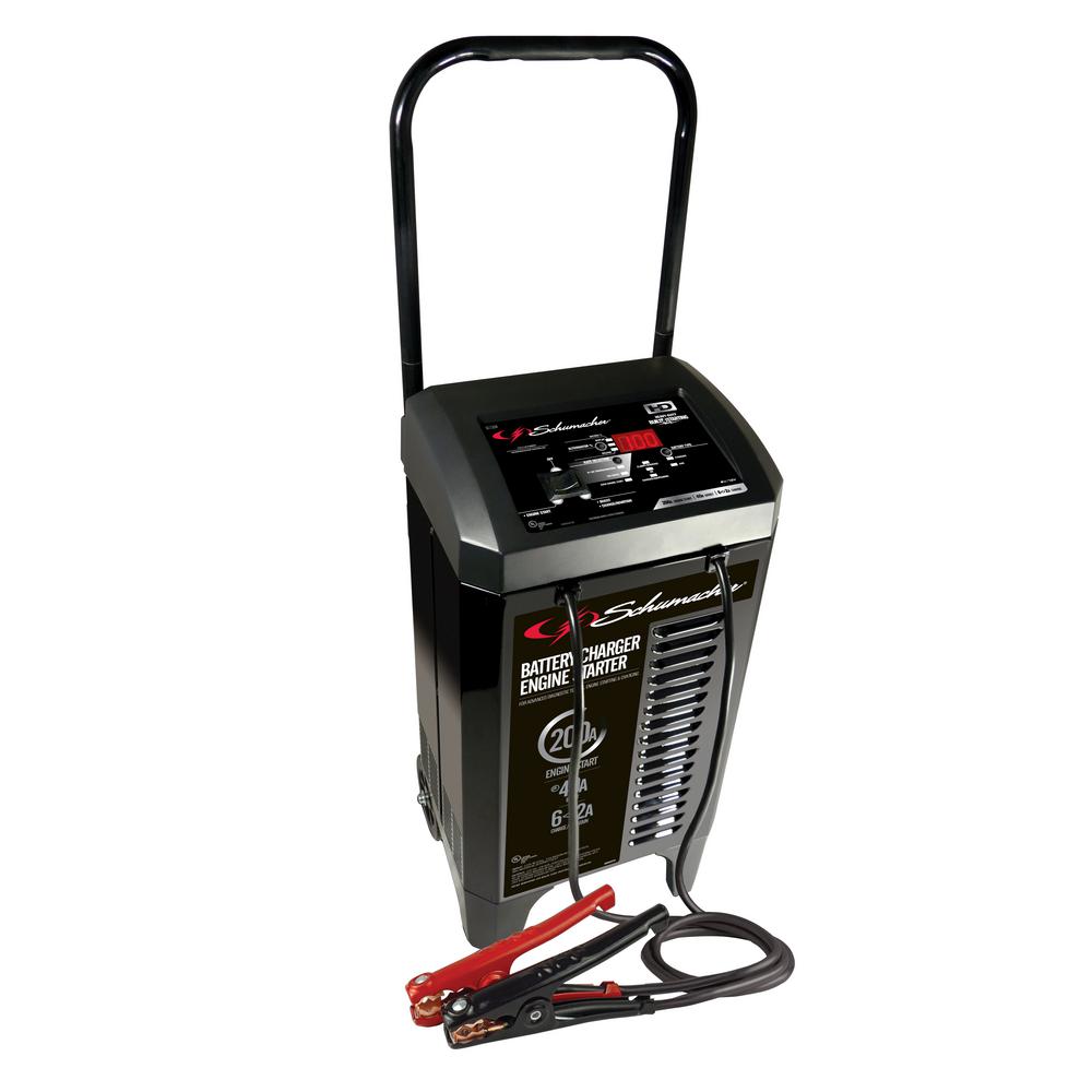 Schumacher 6-Volt/12-Volt Fully Automatic Battery Charger/Engine Starter-SC1309 - The Home Depot | Battery Charger Schumacher 50 Amp Wiring Diagram | | The Home Depot