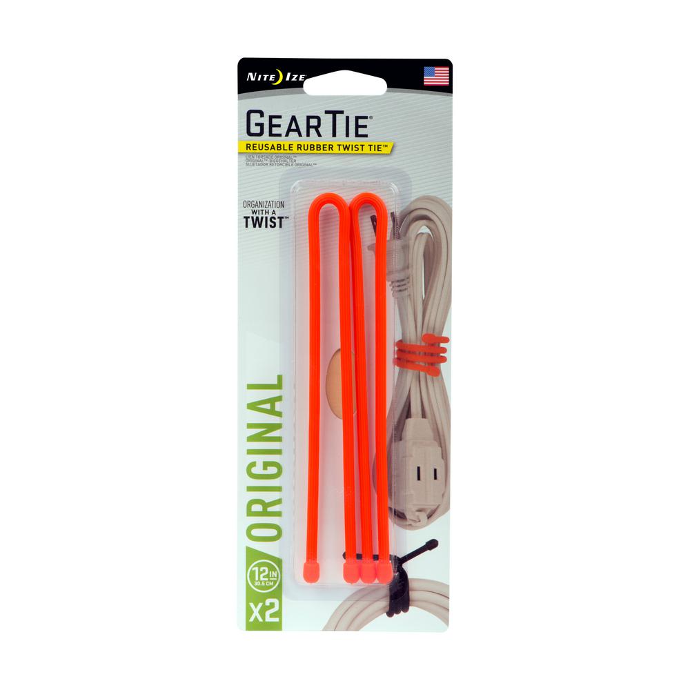 Nite Ize 12 In Gear Tie Bright Orange 2 Pack Gt12 2pk 31 Nite Ize 12 In Gear Tie Bright