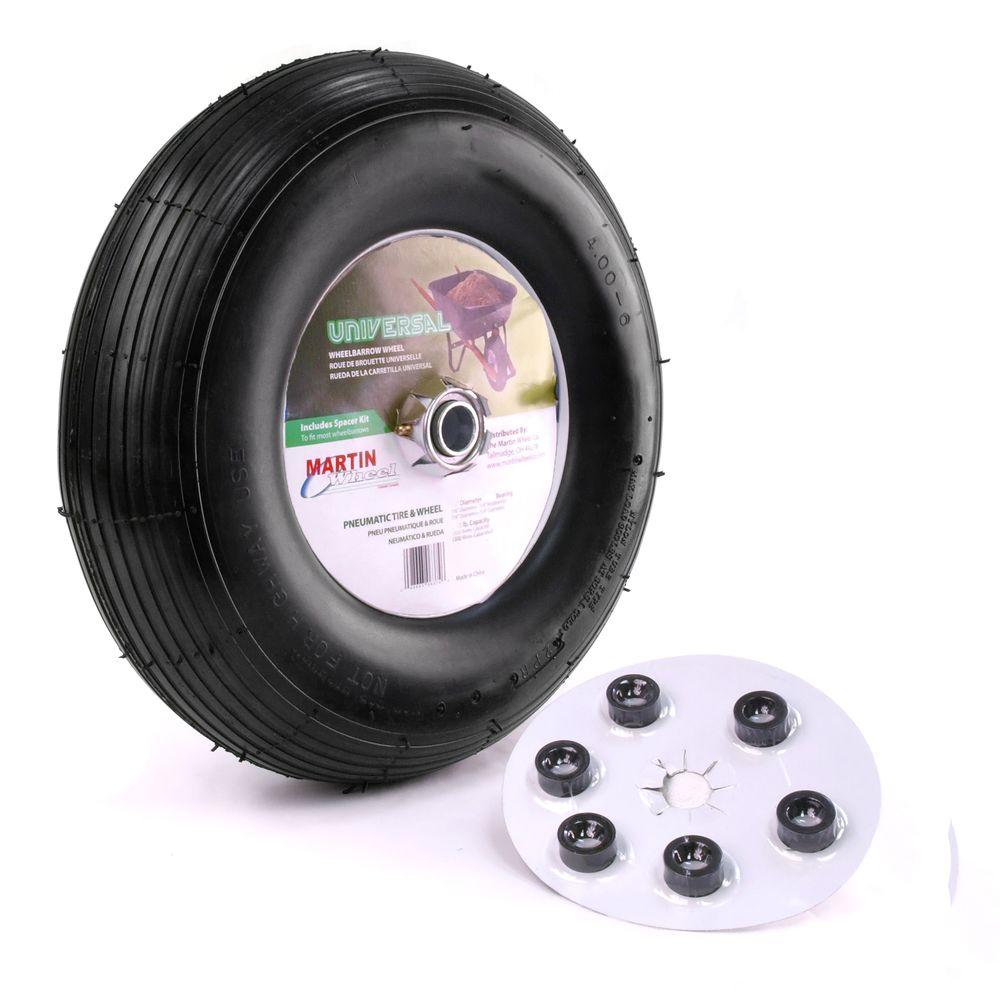 Martin Wheel 400-6 13 inch Wheelbarrow/Garden Cart Wheel with Universal Hub 5/8... by Martin Wheel