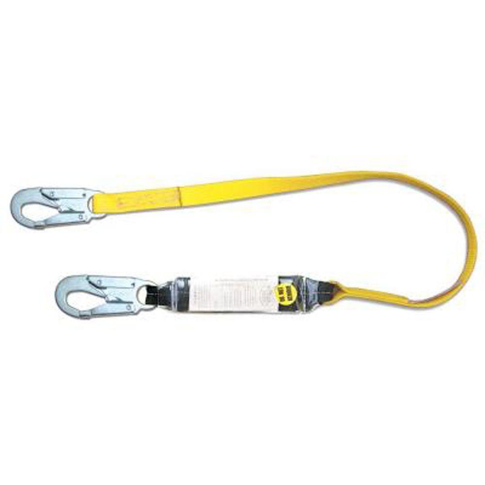 Guardian Fall Protection 6 ft. Single Leg Shock Absorbing Lanyard with