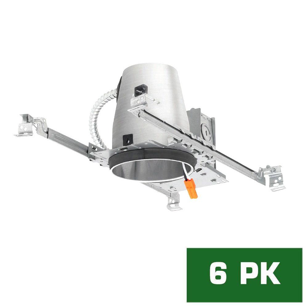 EnviroLite 4 in. LED Recessed Housing New Construction Can (6Pack