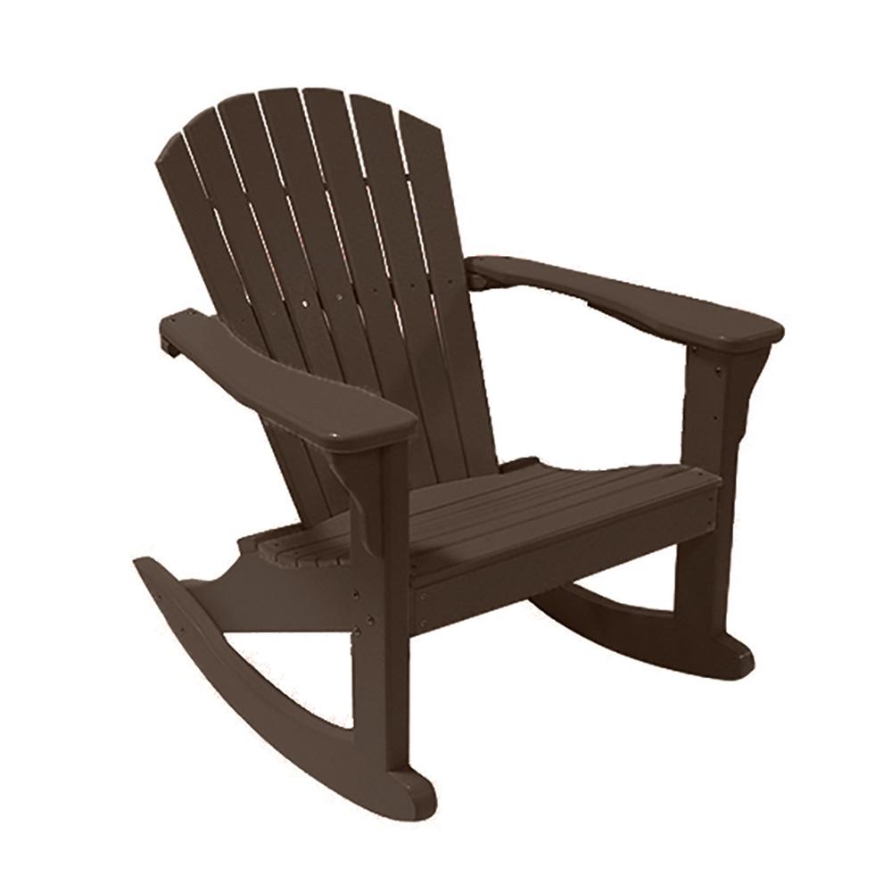 Perfect Choice Mocha Poly Lumber Outdoor Rocking Chair By Ofcr M