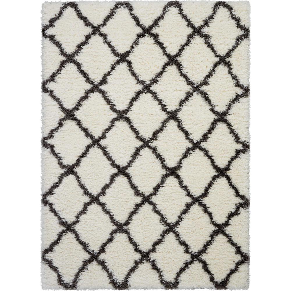 Nourison Ultra Plush Shag 8' x 10' White Plush Area Rug460196 The