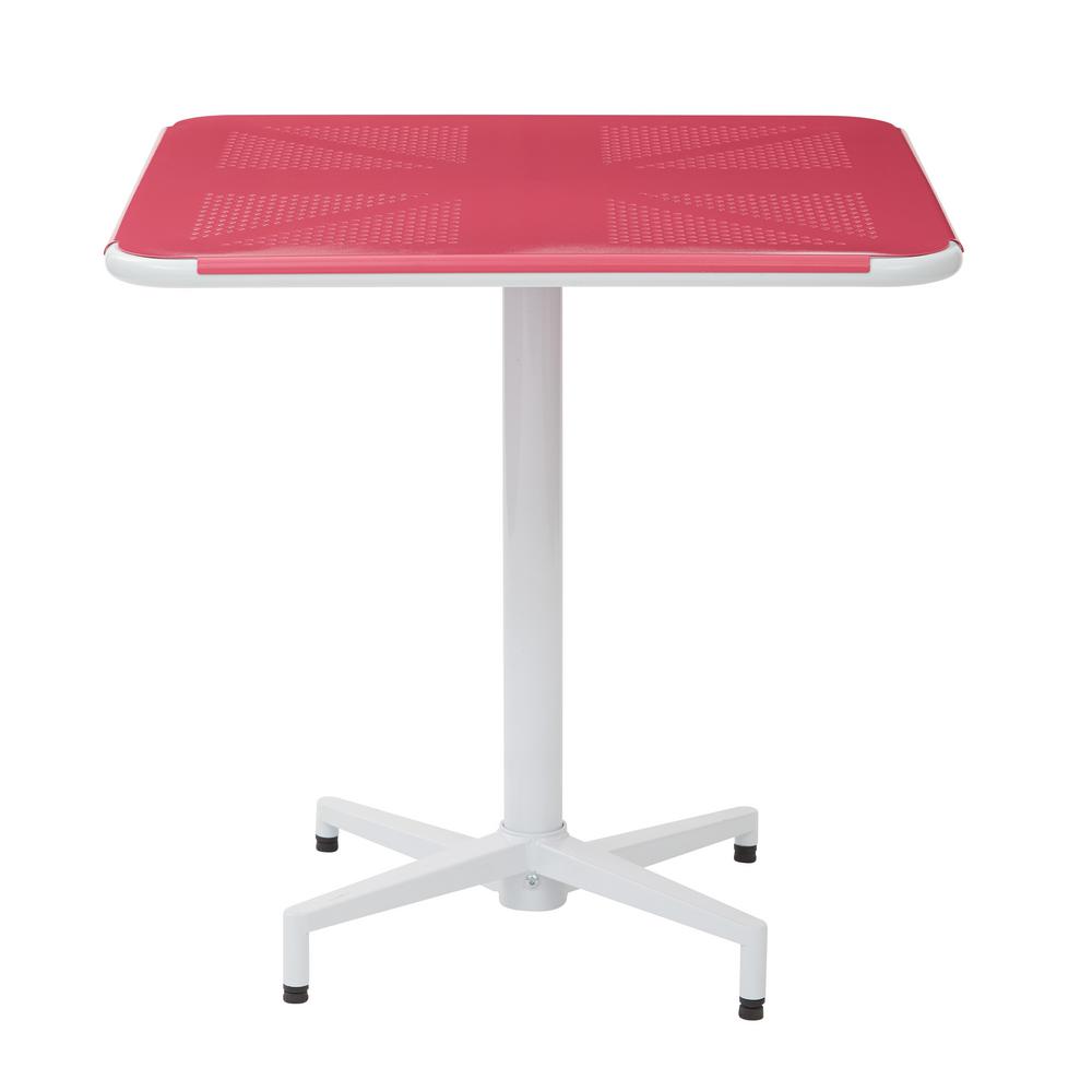 Office Star Products Albany 30 In Pastel Pink White Square