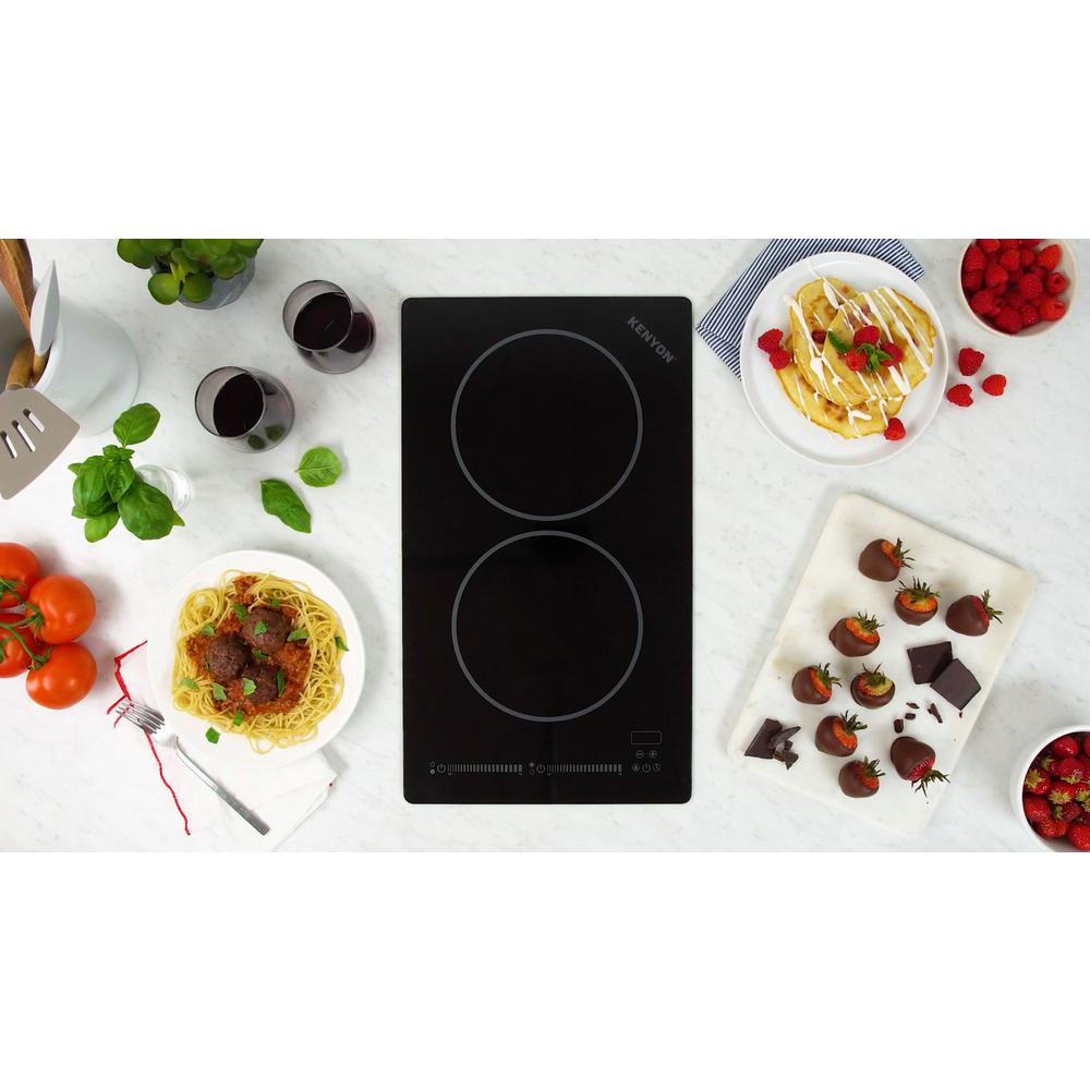 Kenyon Bridge 12 in. Smooth Induction Cooktop in Black with 2Elements Including Bridge Burner