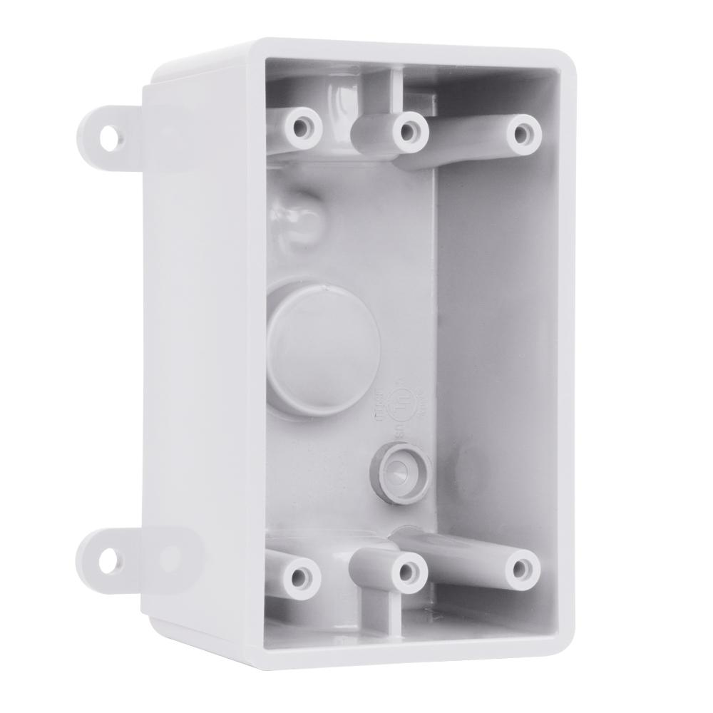 Commercial Electric 1/2 in. White 1Gang 3Holes NonMetallic