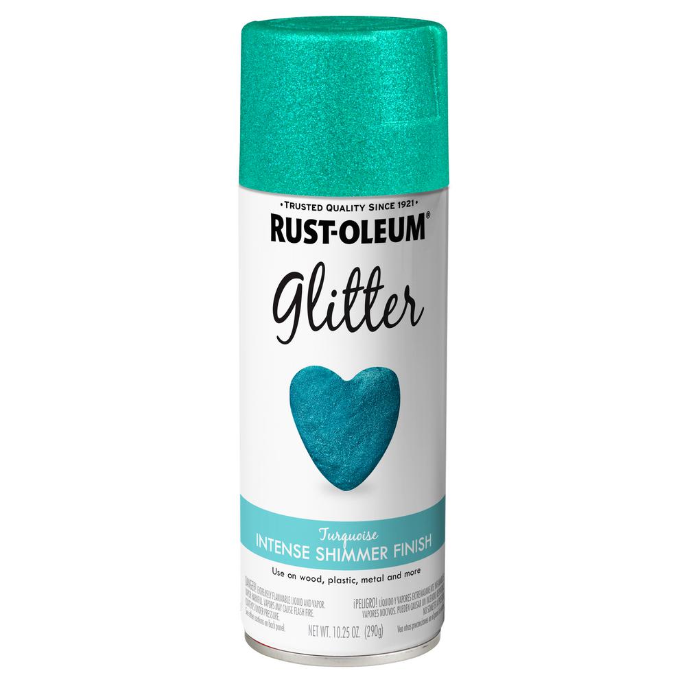 RustOleum Specialty 10.25 oz. Turquoise Glitter Spray Paint (6Pack