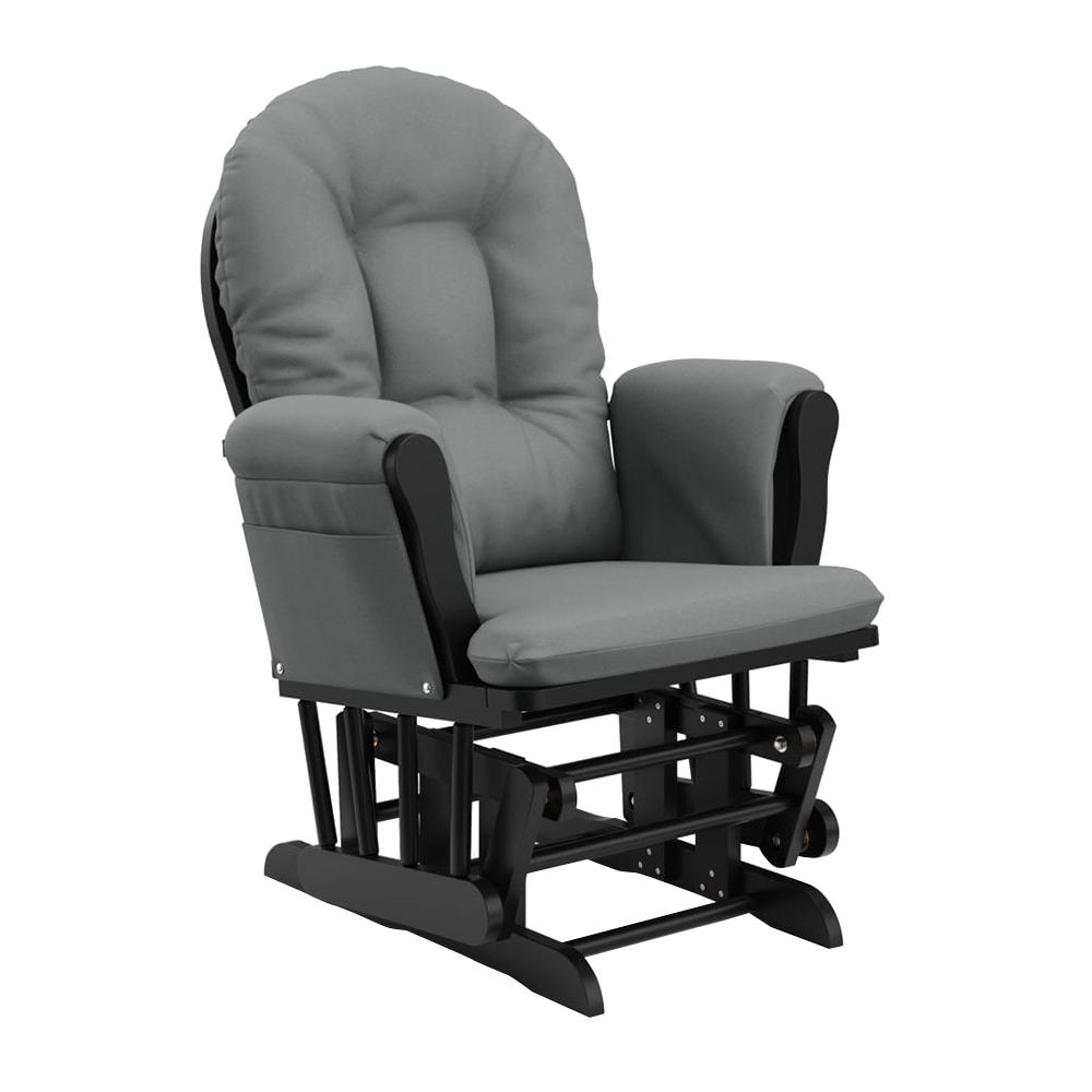black glider rocker with ottoman