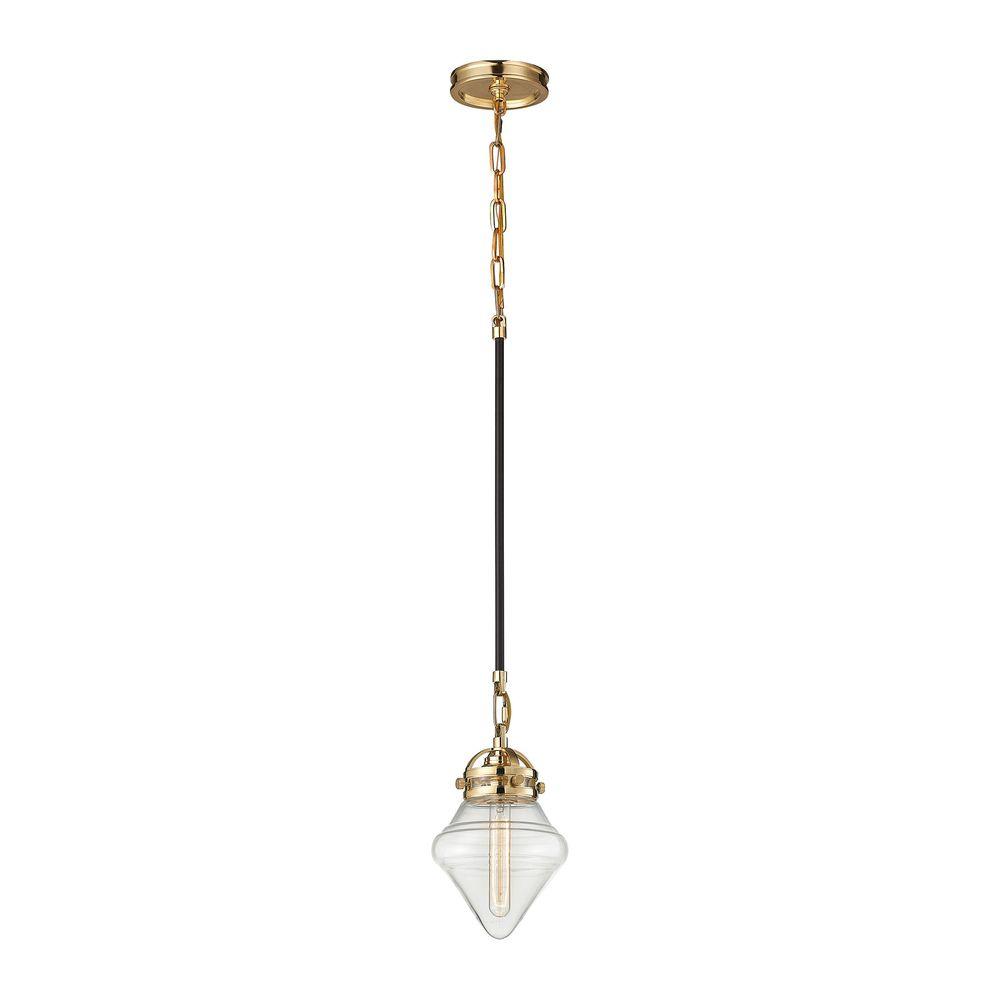 Globe Electric Mira 1Light 80 in. Oil Rubbed Bronze and Gold Hourglass