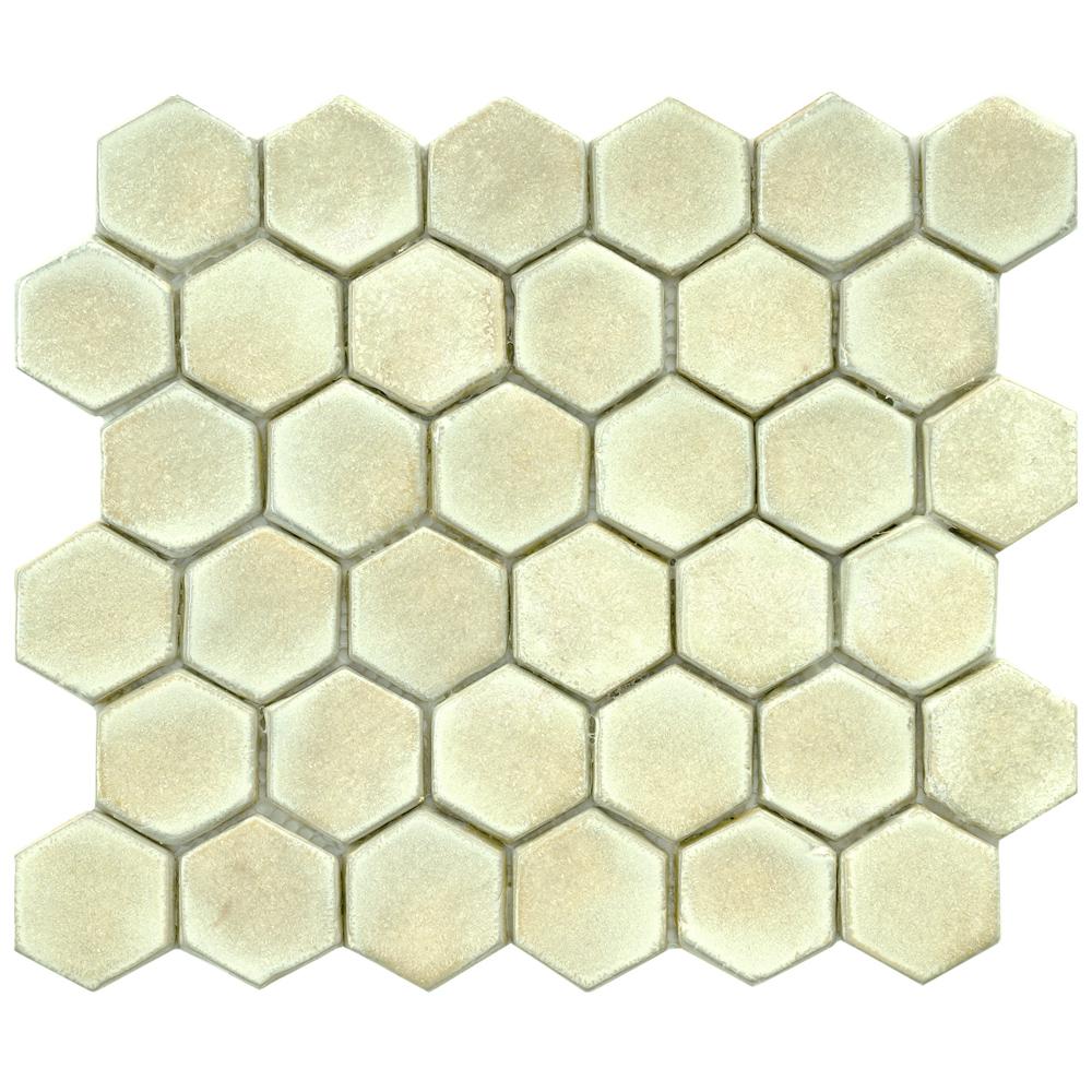 Merola Tile Cobble Hex Polar 10 3 4 In X 12 Merola Tile Cobble Hex Polar 10 3 4 In X 12