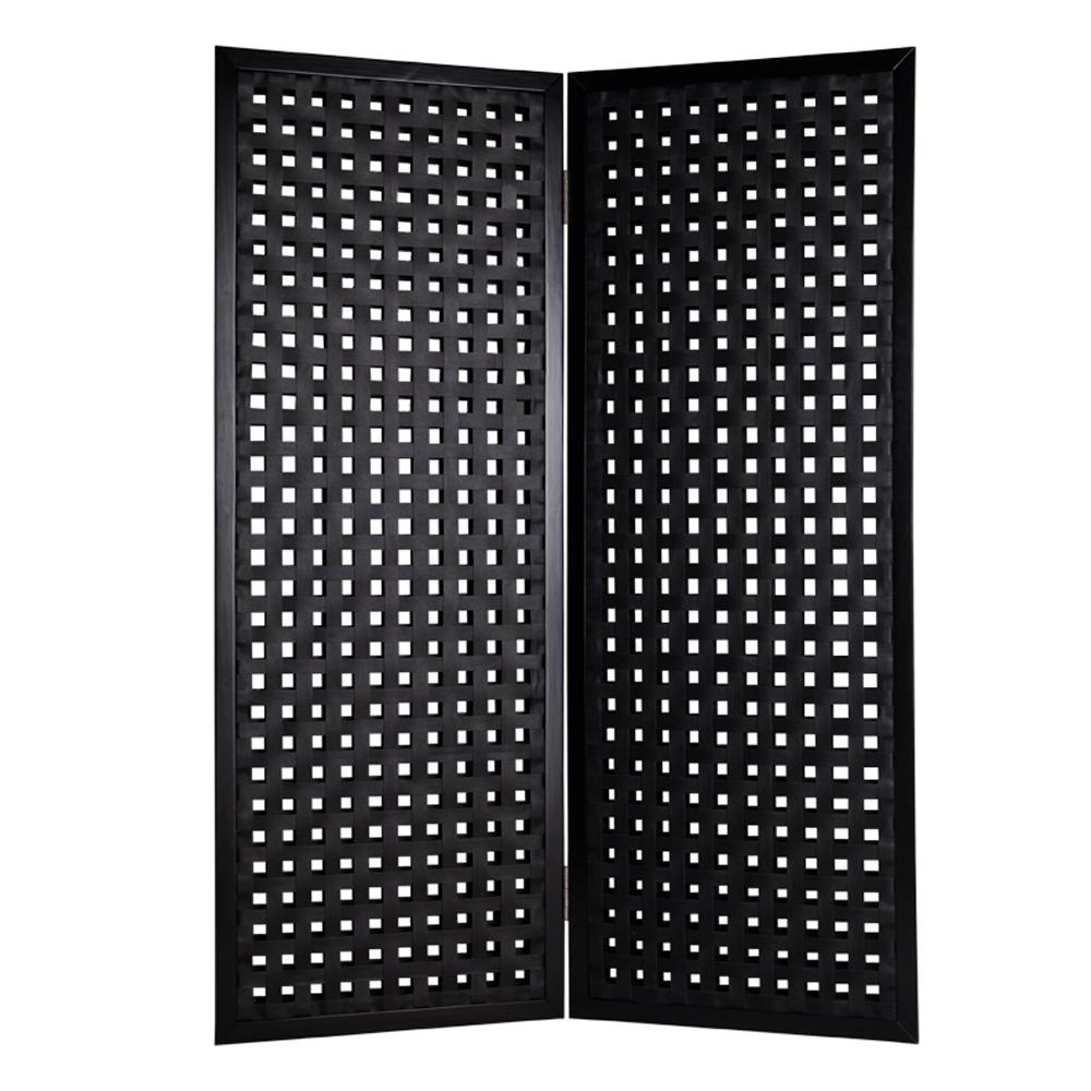 Bellamy 6 Ft Black 2 Panel Room Divider Sg 75 The Home Depot Black 2 Panel Room Divider