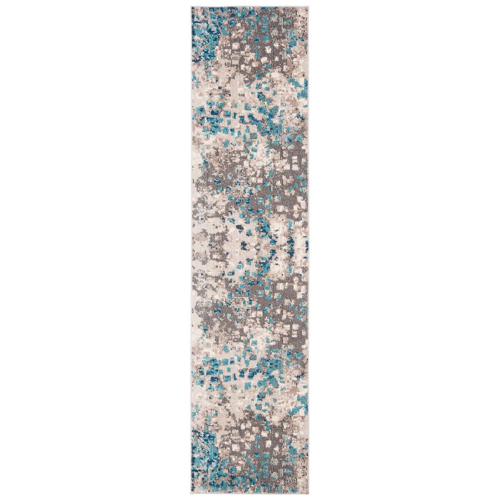Safavieh Madison Gray Blue 2 Ft X 14 Runner Rug Mad425e 214