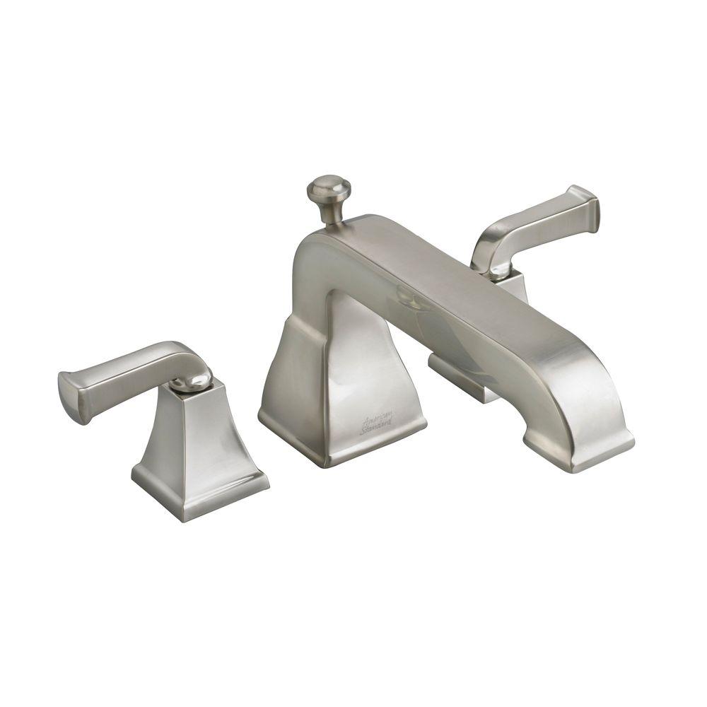 American Standard Town Square 2-Handle Deck-Mount Roman Tub Filler in Brushed Nickel with Less Personal Shower