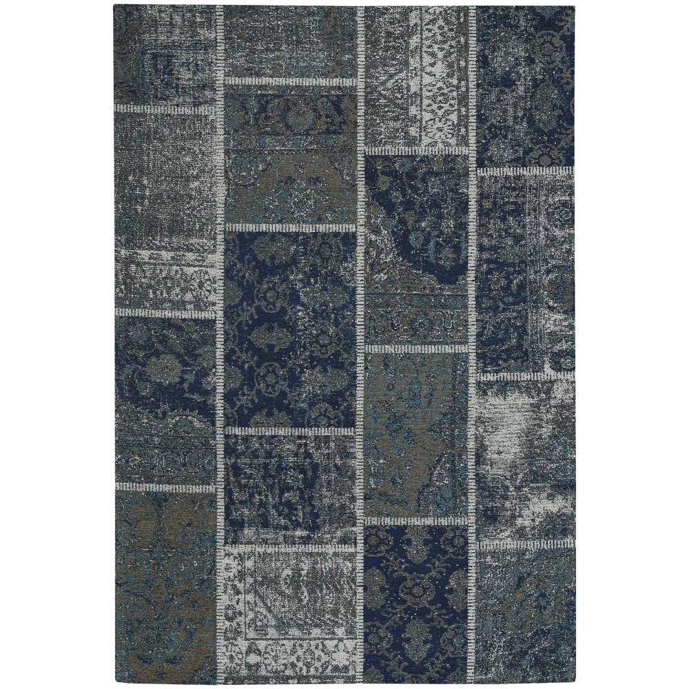 Capel Celestial Patchwork Azure Smoke 5 Ft X 8 Area Rug