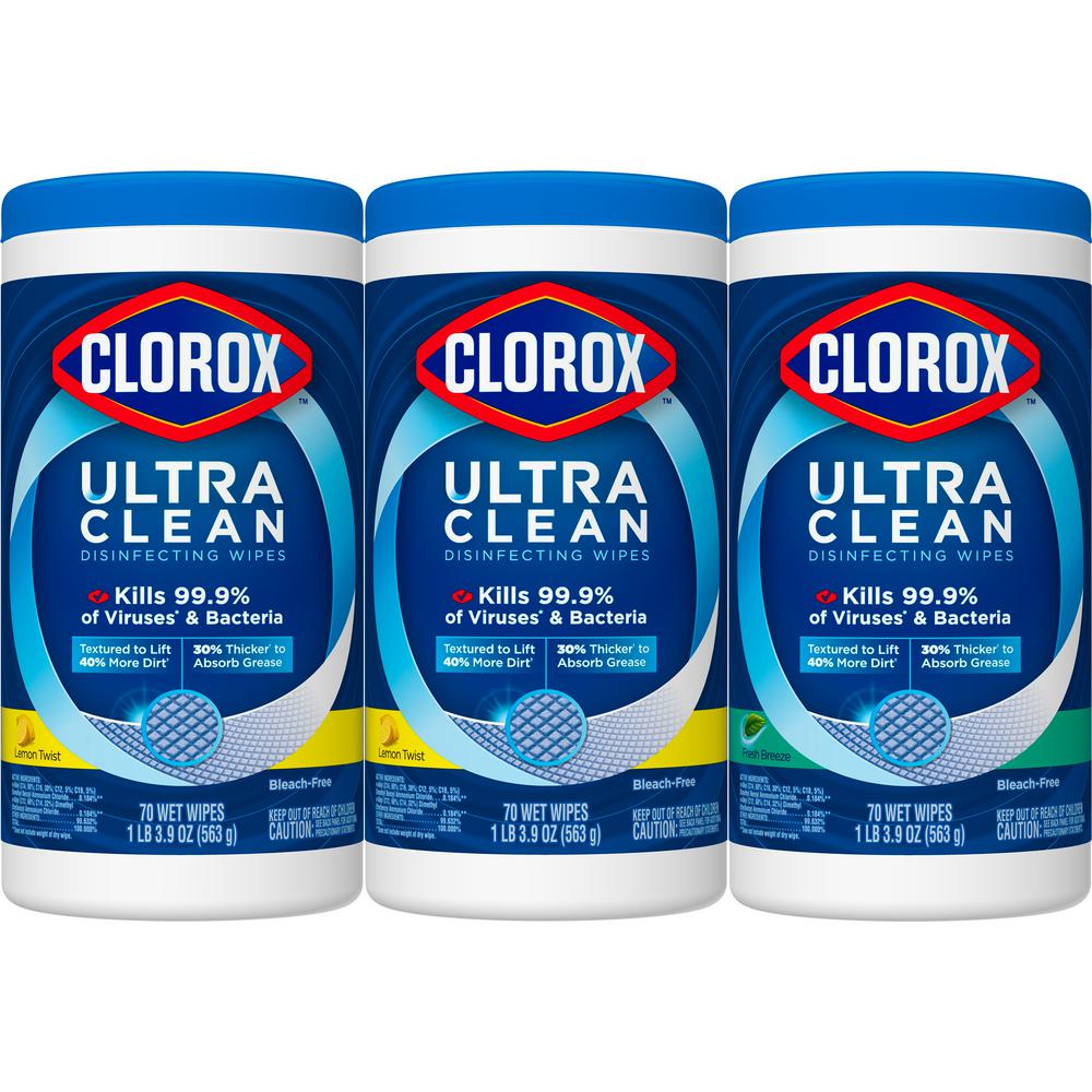 Clorox 70-Count Ultra Clean Lemon Twist And Fresh Breeze Scent Bleach ...