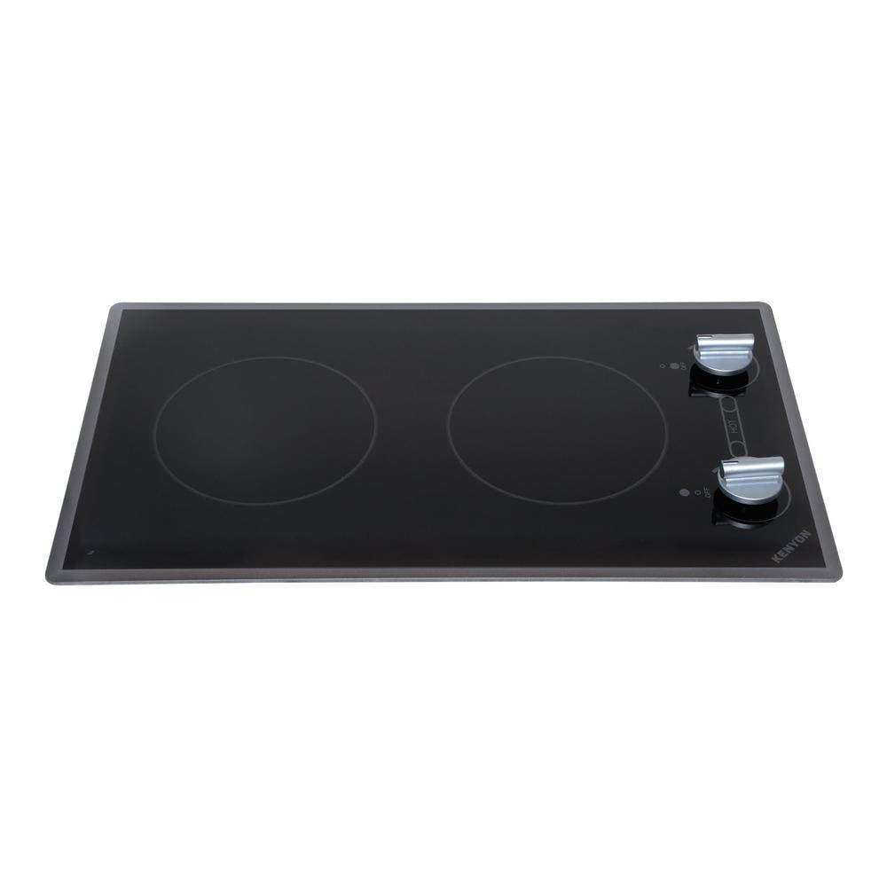 Kenyon Cortez Series 12 in. Radiant Electric Cooktop in Black with 2