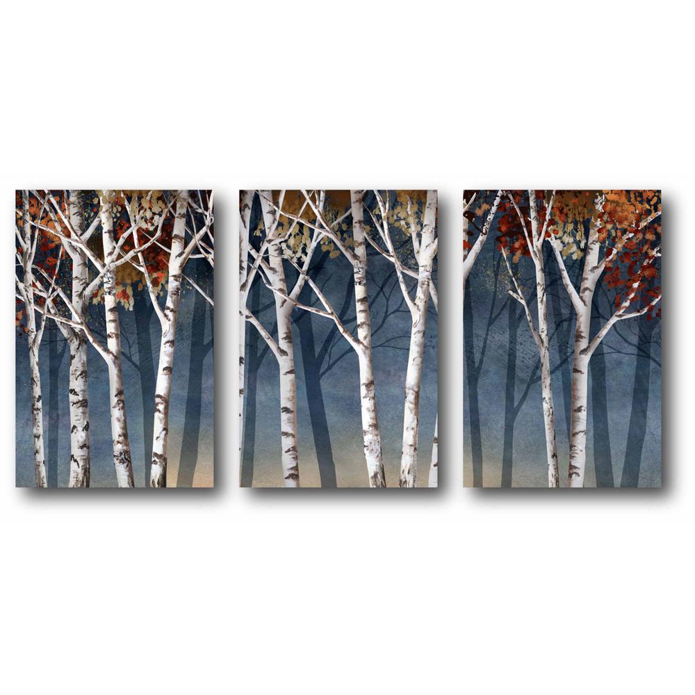 Birch Trees 3 Piece Canvas Printed Wall Art Set