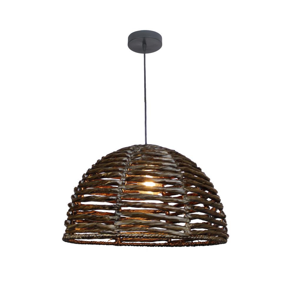 Eqlight Laura 1 Light Dark Brown Pendant Dome Eqlight Laura 1 Light Dark Brown Pendant Dome