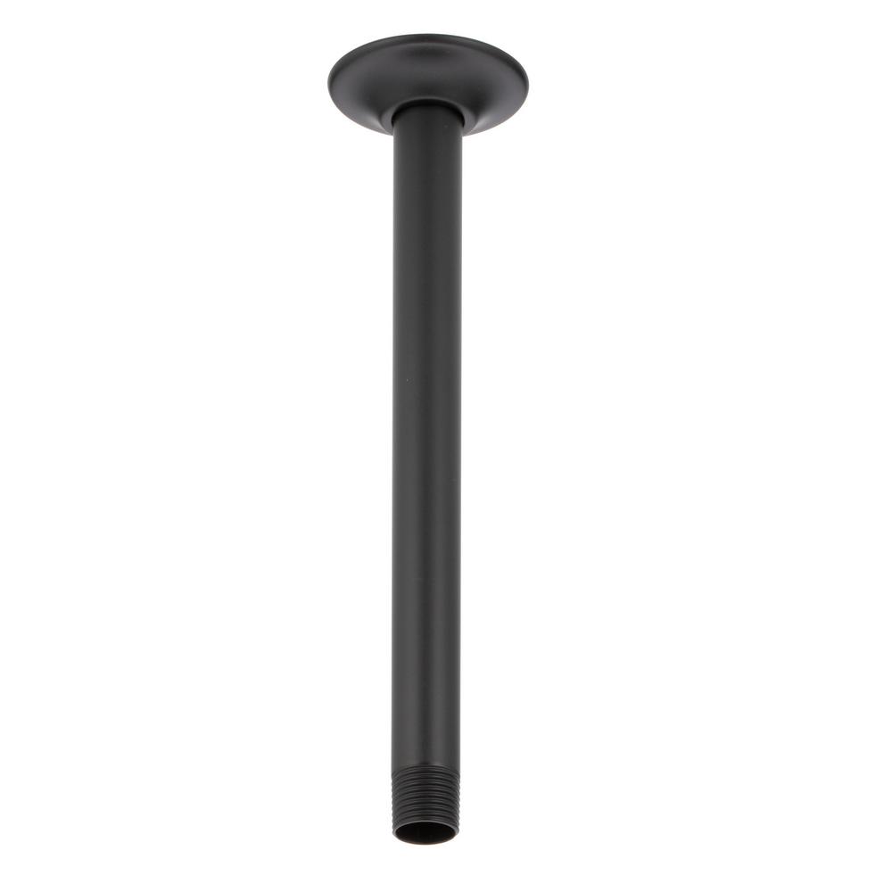 Delta CeilingMount Shower Arm and Flange in Matte BlackU4999BL The