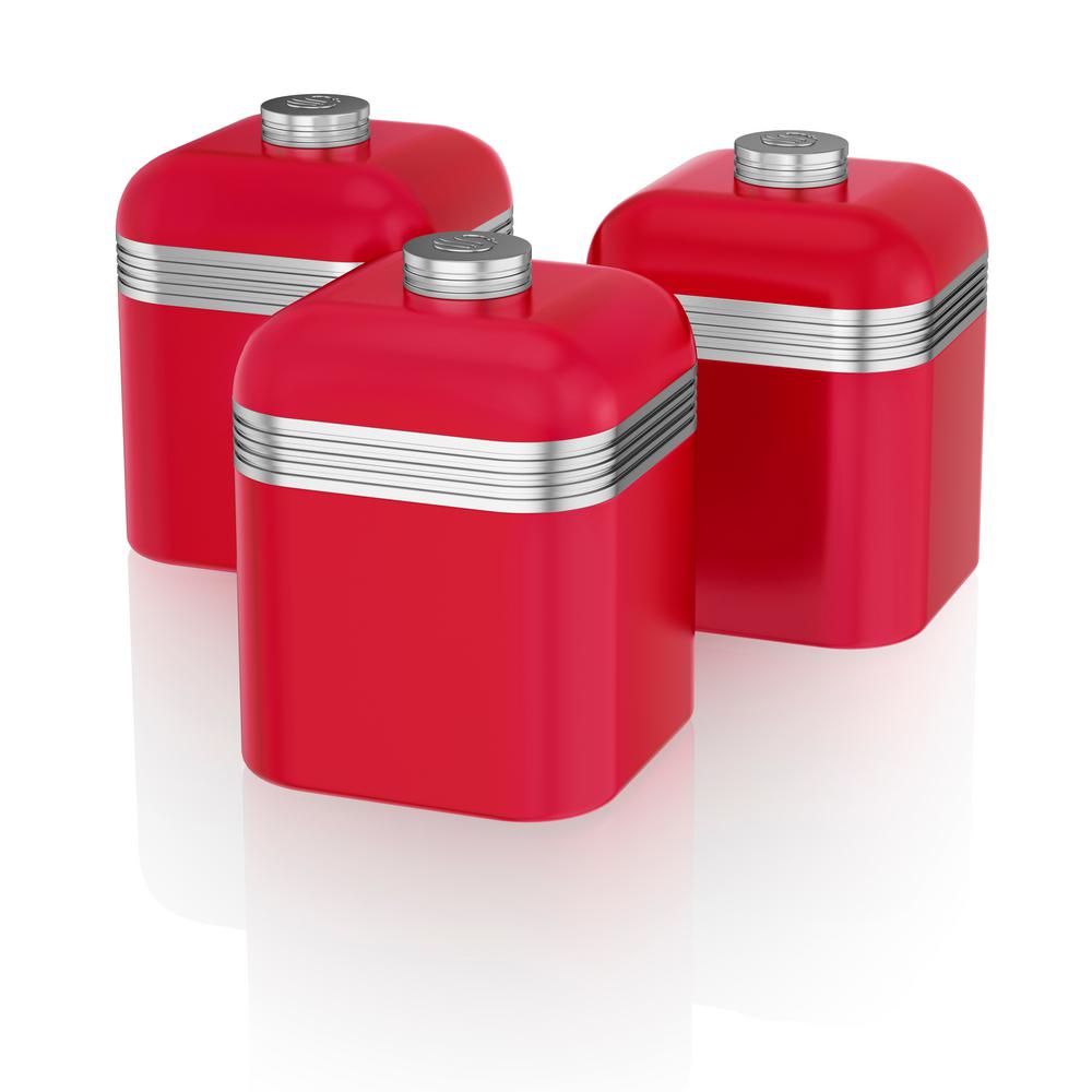 Red Kitchen Canisters Food Storage The Home Depot