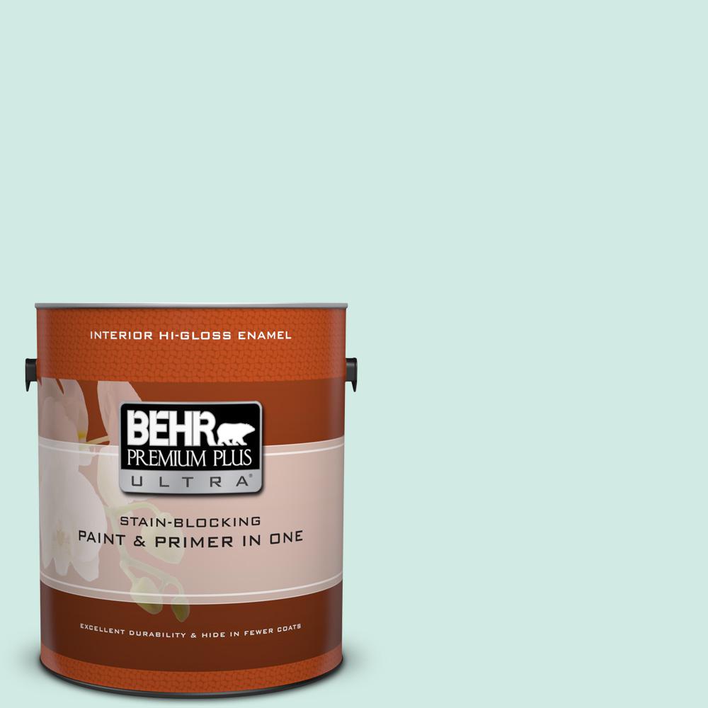 BEHR Premium Plus Ultra 1 gal. 480A3 Mint Majesty HiGloss Enamel