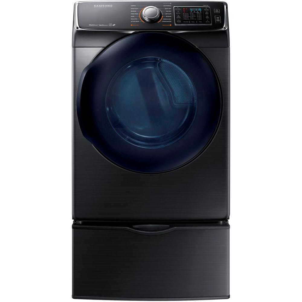 Samsung 7.5 cu. ft. Electric Dryer with Steam in Black Stainless Steel