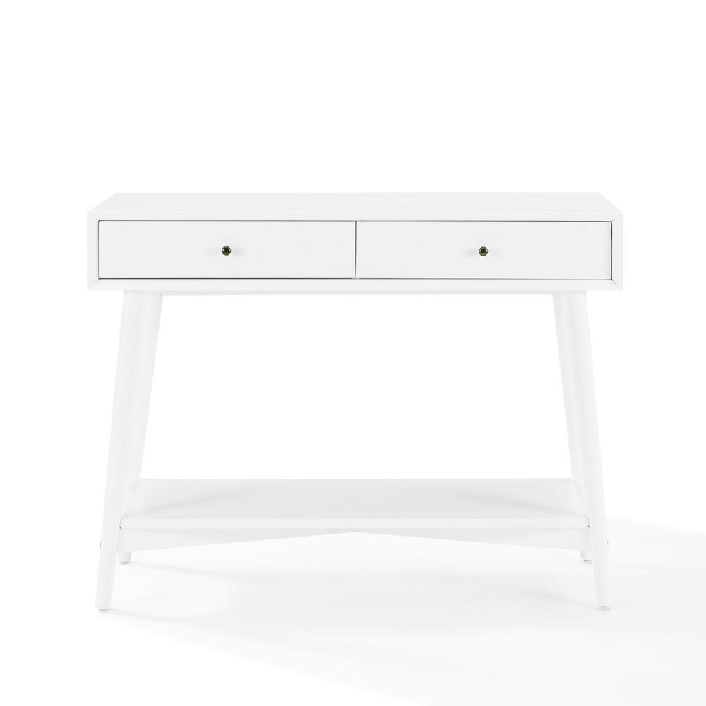 Crosley Landon White Console Table Cf6119 Wh The Home Depot
