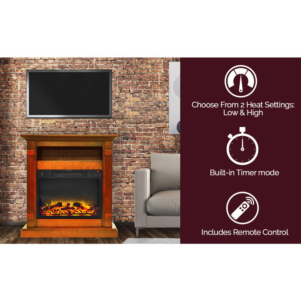 Cambridge Sienna 34 In Electric Fireplace With Enhanced Log