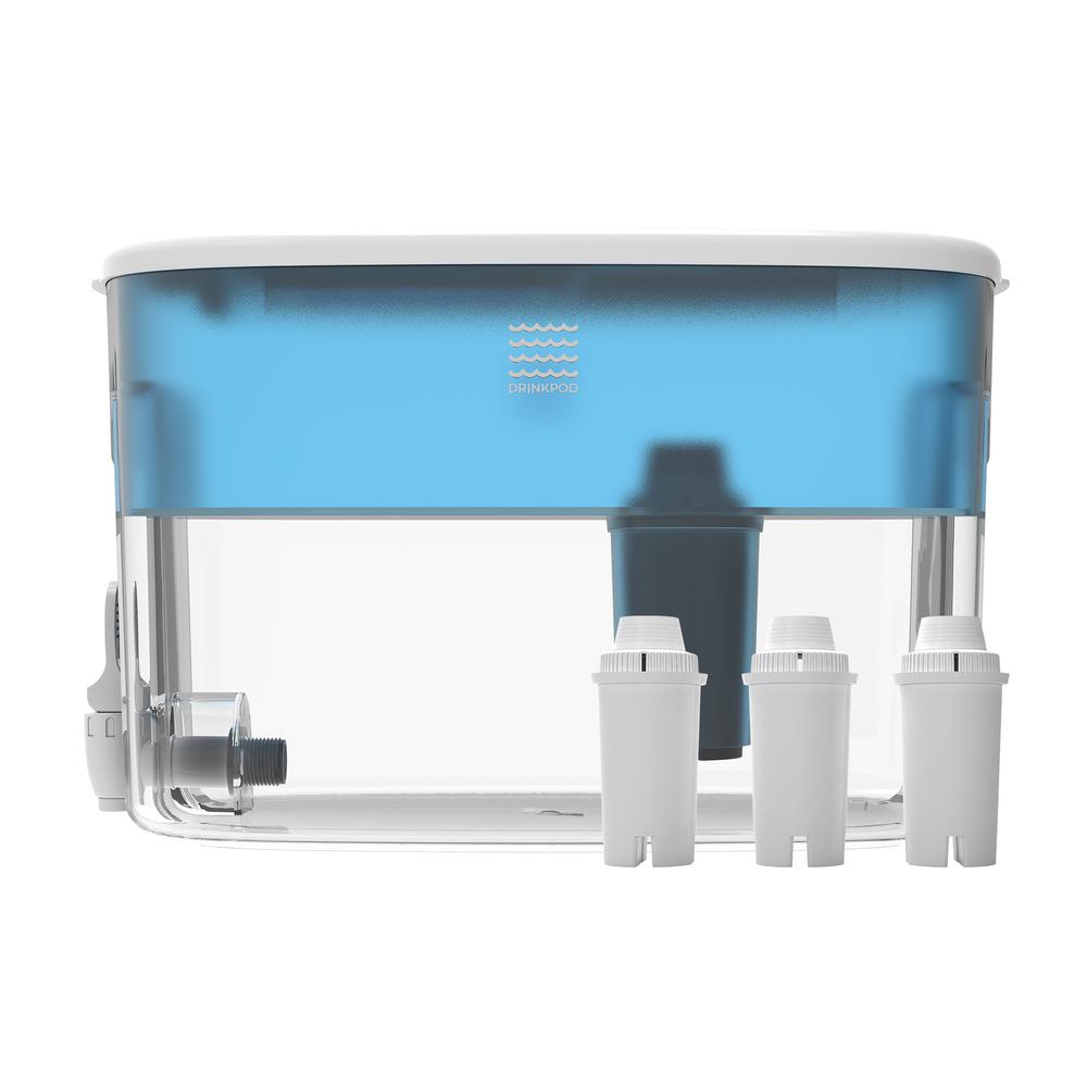 Drinkpod Alkaline Water Dispenser 2.4 Gal.Capacity 3 Alkaline filters included.