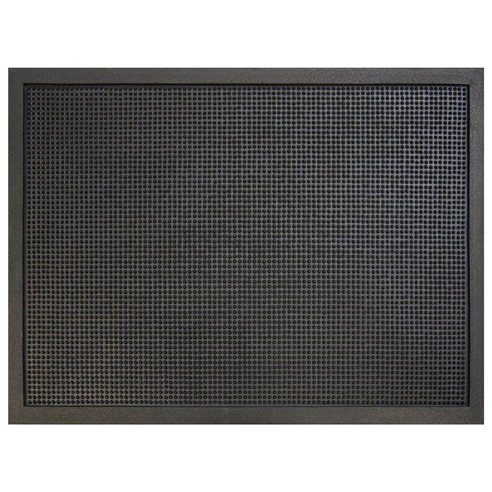 TrafficMASTER Pin Dot Black 36 in. x 48 in. Rubber Commercial Door Mat