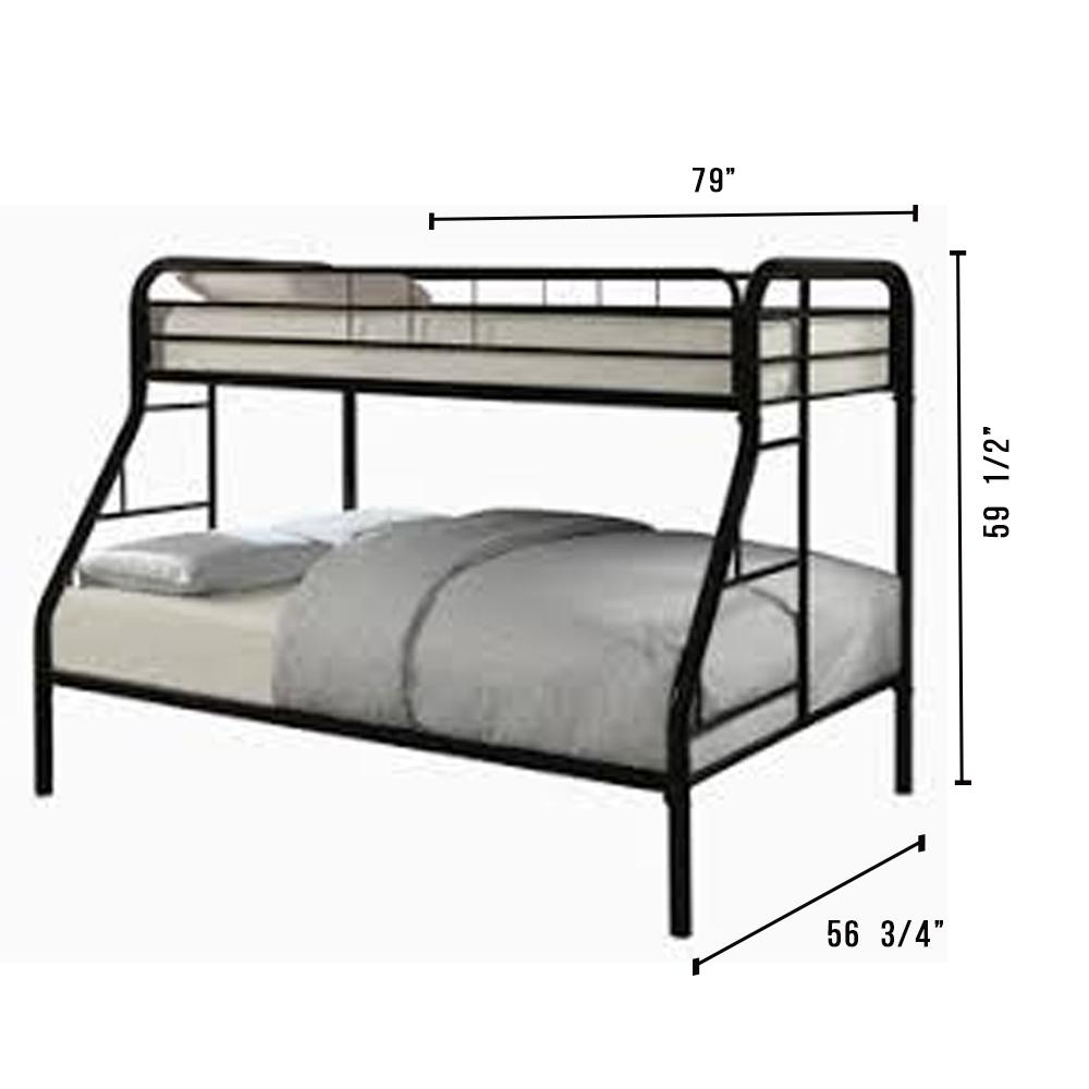 black metal twin over full bunk bed