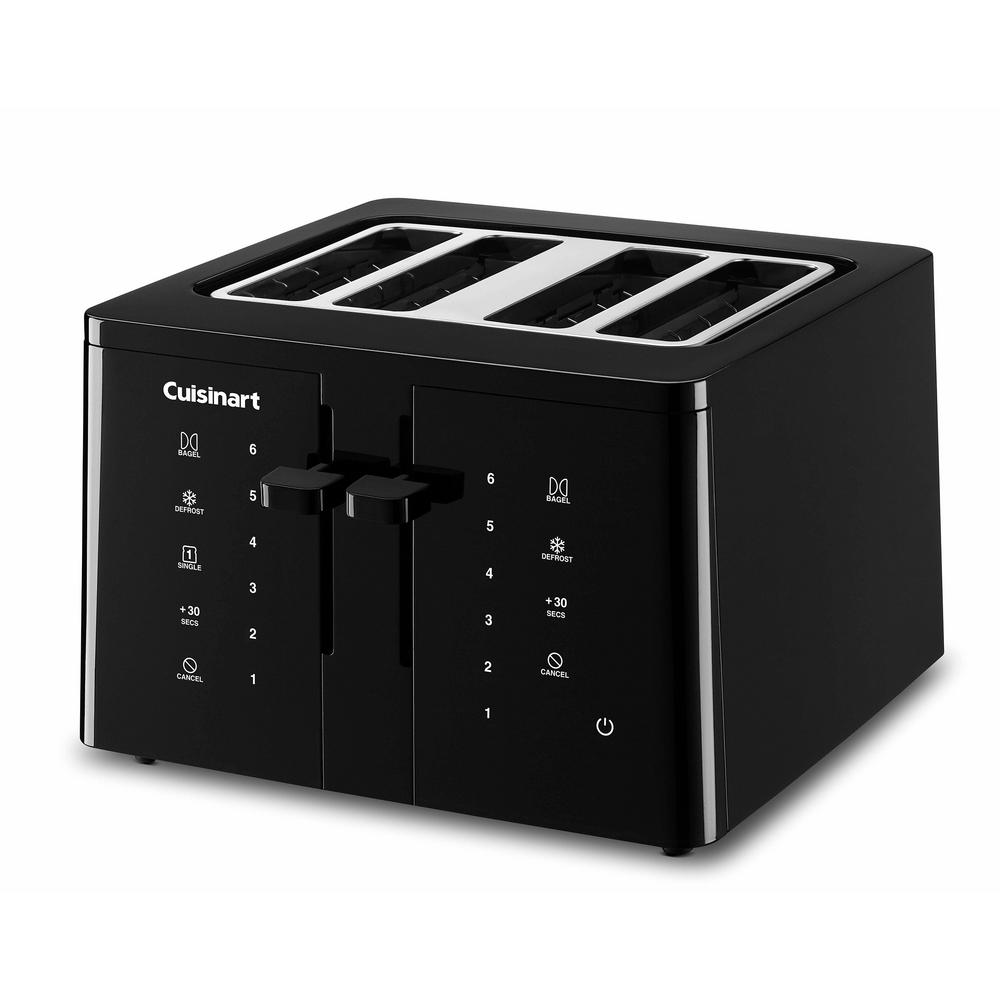 Cuisinart Touchscreen 4Slice Black Wide Slot ToasterCPTT40 The