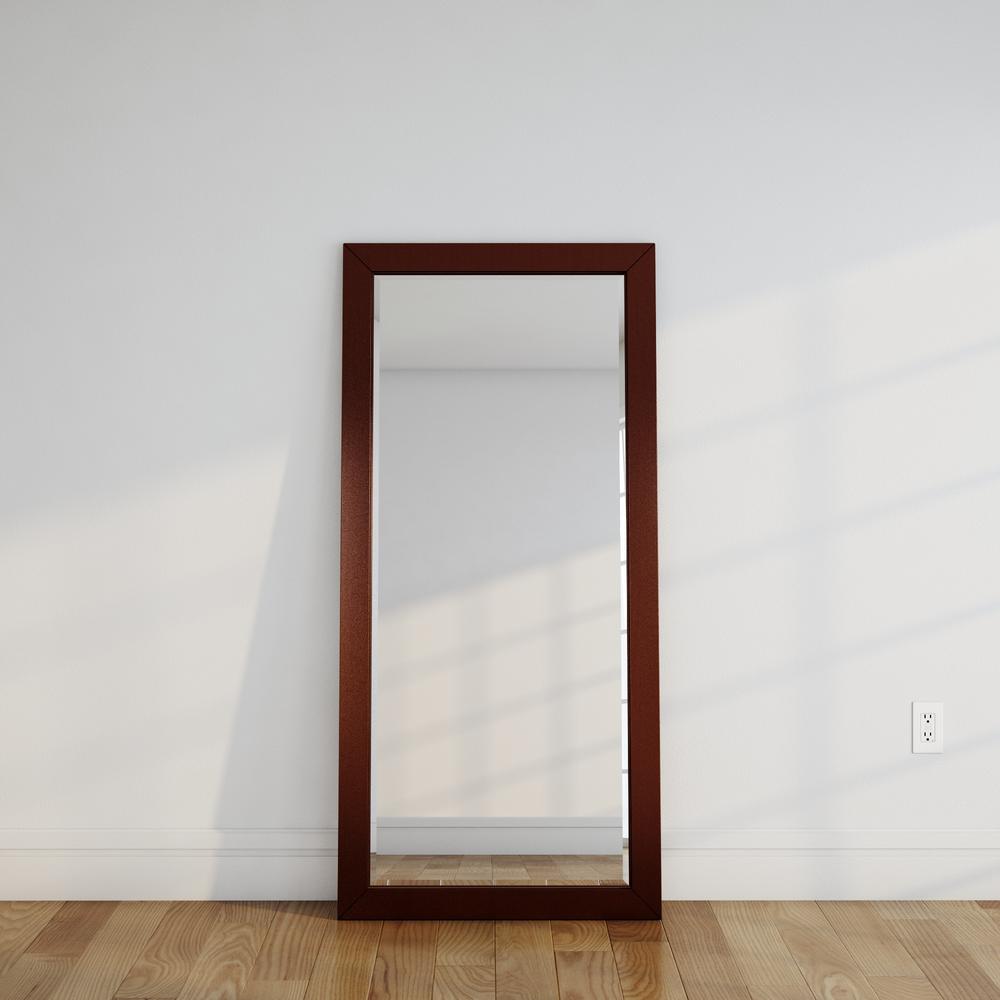 30 In X 63 5 In Shiny Bronze Beveled Floor Mirror H020bt The