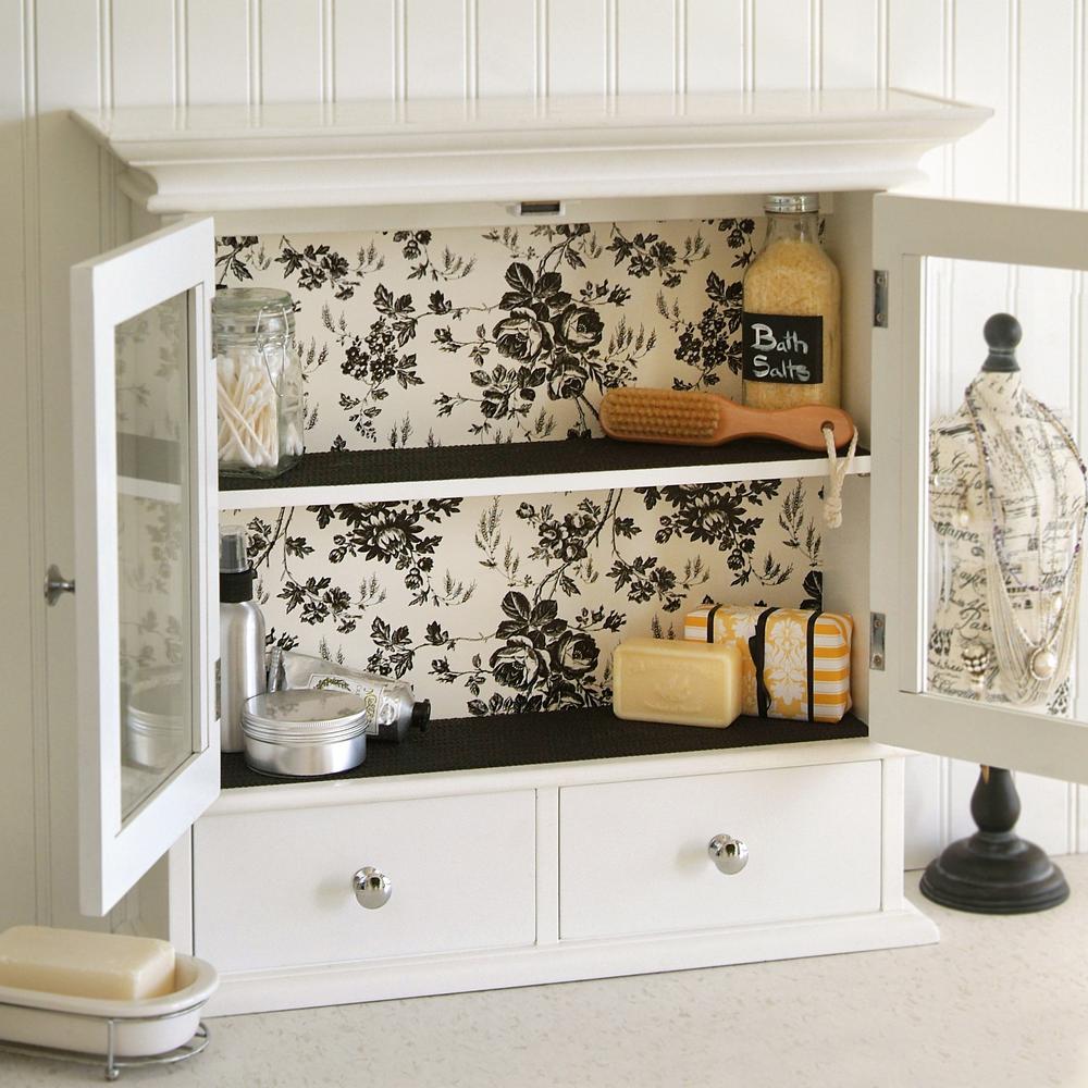 Magic Cover Black Toile Adhesive Shelf And Drawer Liner 60f 18451
