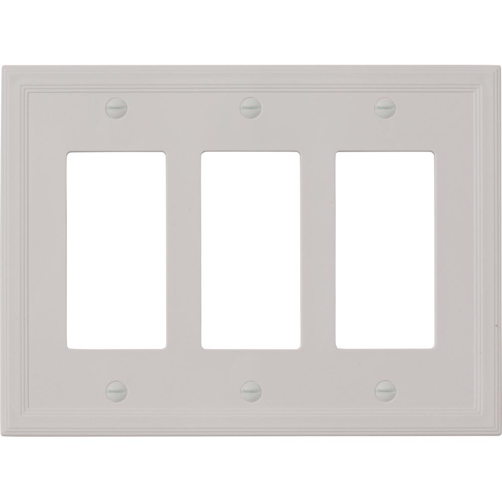 Hampton Bay Sovereign 3Gang Decor Wall Plate, GraySWP110732 The