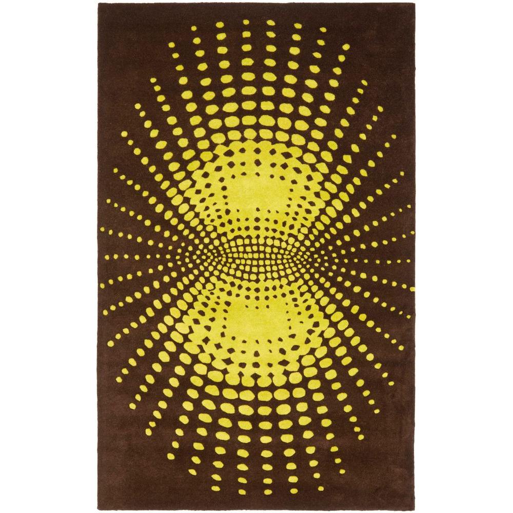 Safavieh Soho Green Multi Wool 5 Ft X 8 Area Rug Soh712g Soho Brown Green 5 Ft X 8 Area Rug