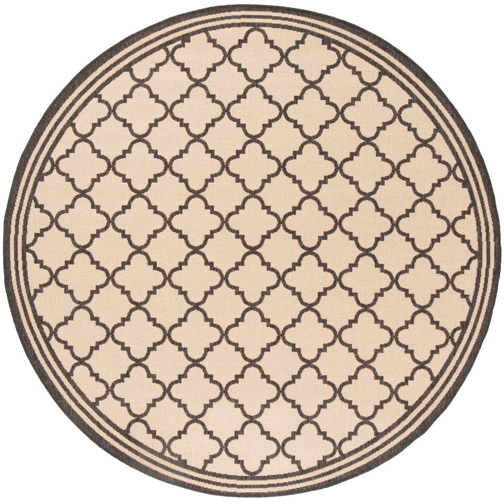 Safavieh Linden Cream Black 6 Ft 7 In X Round Area Rug
