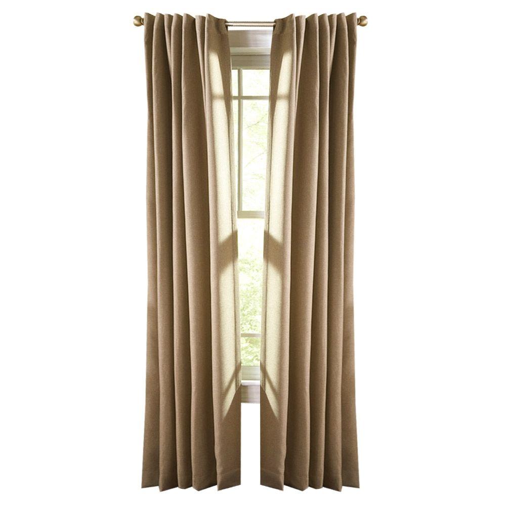 Martha Stewart Living Monks Cloth Thermal Tweed Back Tab Curtain1621909 The Home Depot