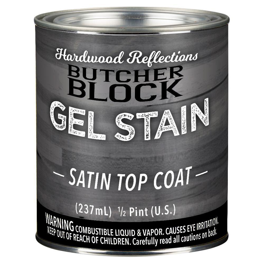 Hardwood Reflections 1 2 Pt Clear Oil Based Interior Satin Butcher Block Wood Sealer Topcoat