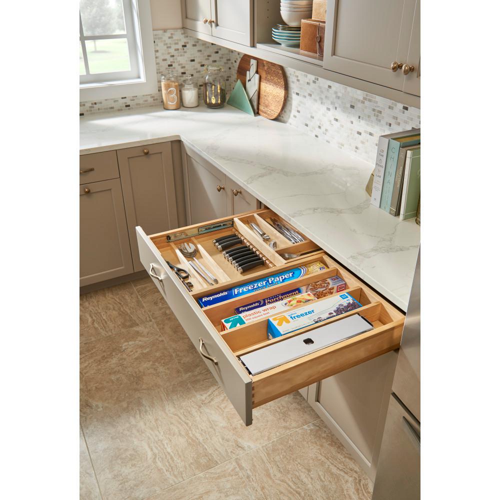 RevAShelf 3.75 in. H x 22.5 in. W x 22.68 in. D Tiered Cutlery Drawer