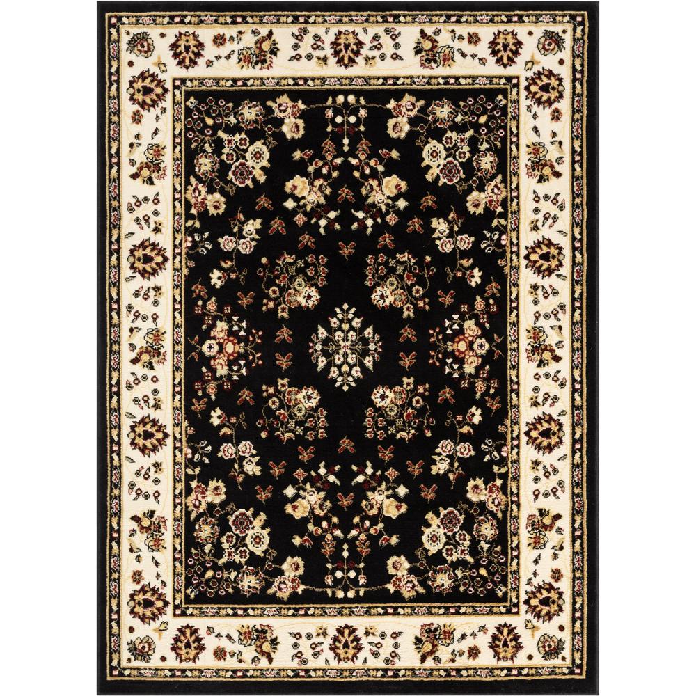 Well Woven Miami Bijar Classic Traditional Oriental Black 8 ft. x 10 ft