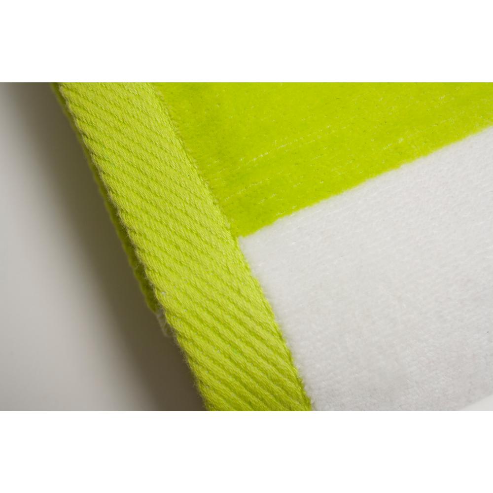 lime green striped towels