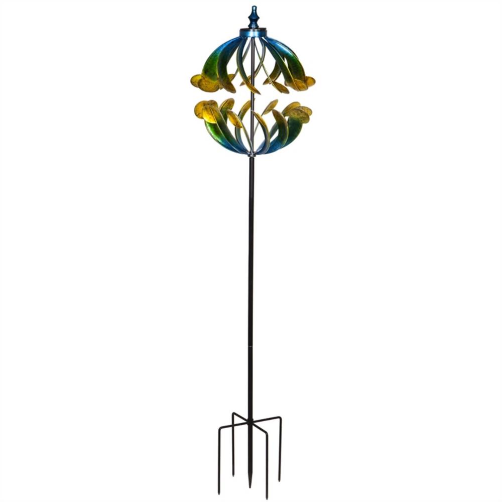 Evergreen Garden Oceanic Waves 75 In Solar Kinetic Wind