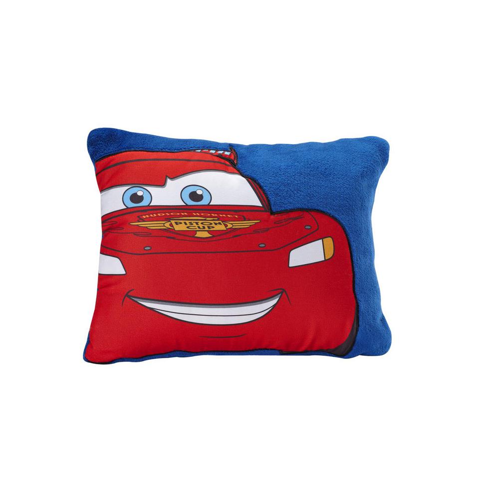 Disney Cars Lightening McQueen Blue and Red Appliqued Super Soft Plush