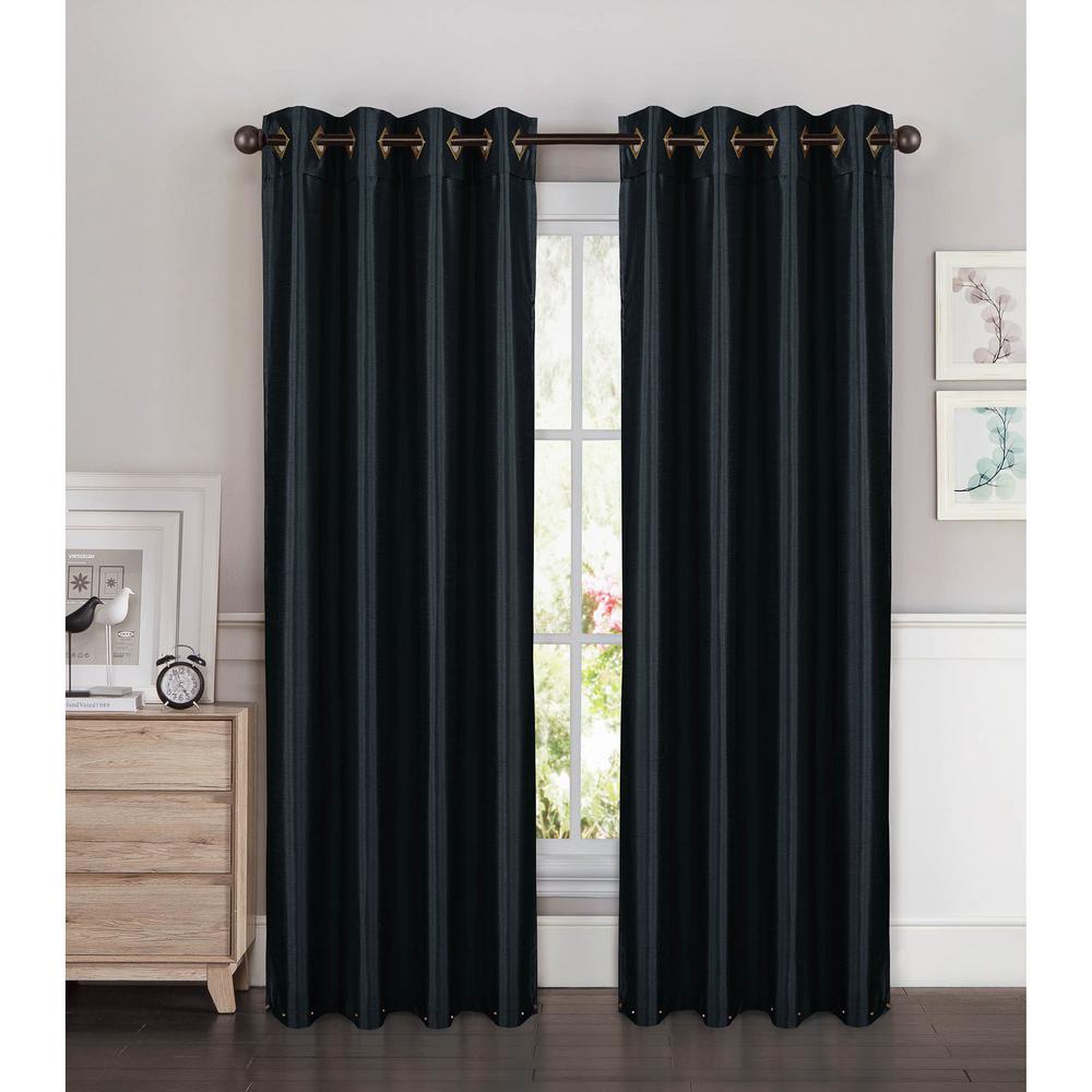 Window Elements Semi Opaque Kim Faux Silk Extra Wide 84 In L