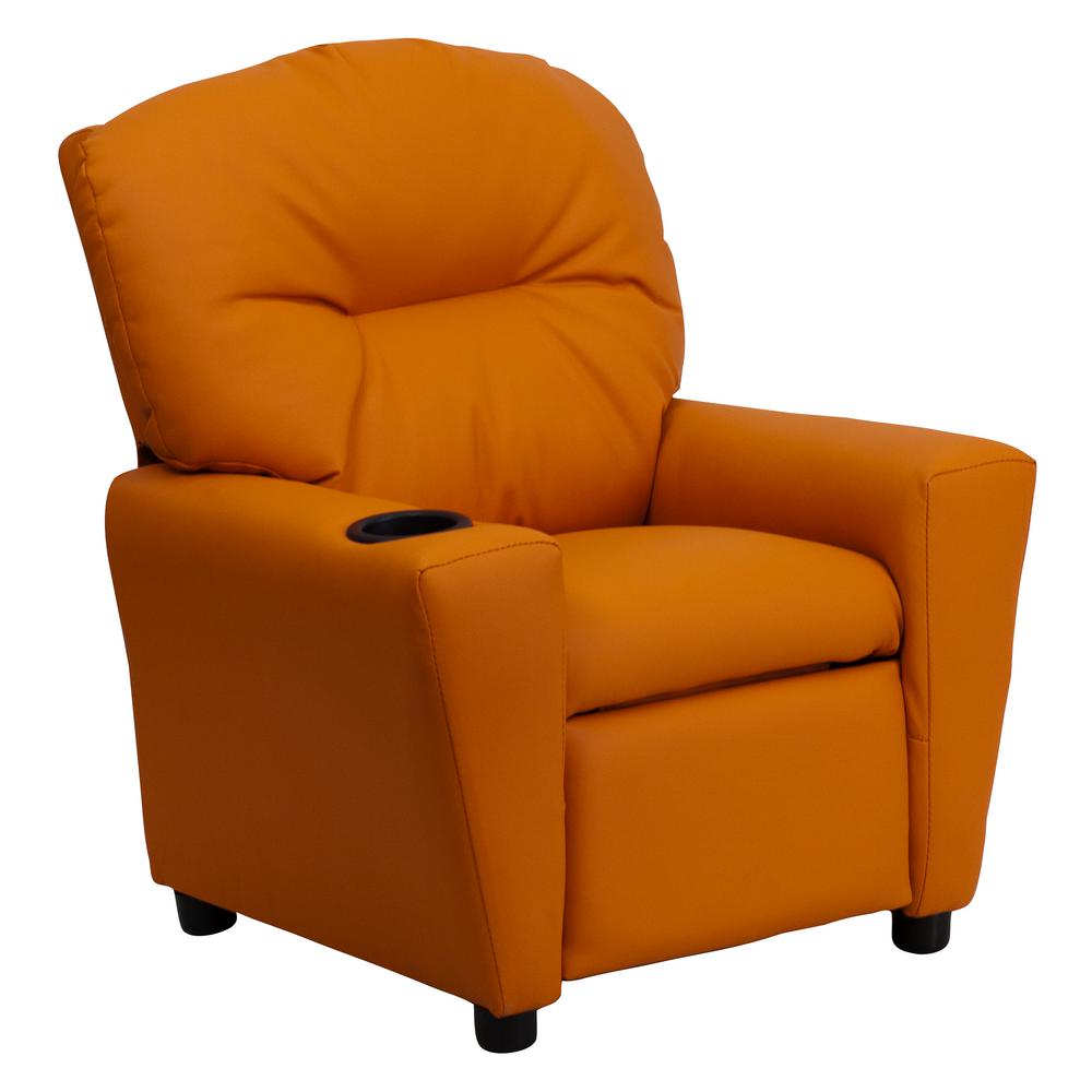 contemporary furniture for kids. interesting contemporary contemporary orange vinyl kids recliner with cup holder and furniture for m