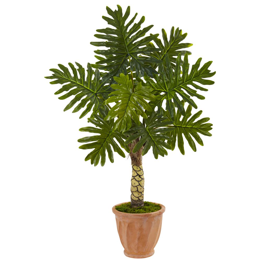 Nearly Natural Indoor Sweet Bay Artificial Tree in White Glossy