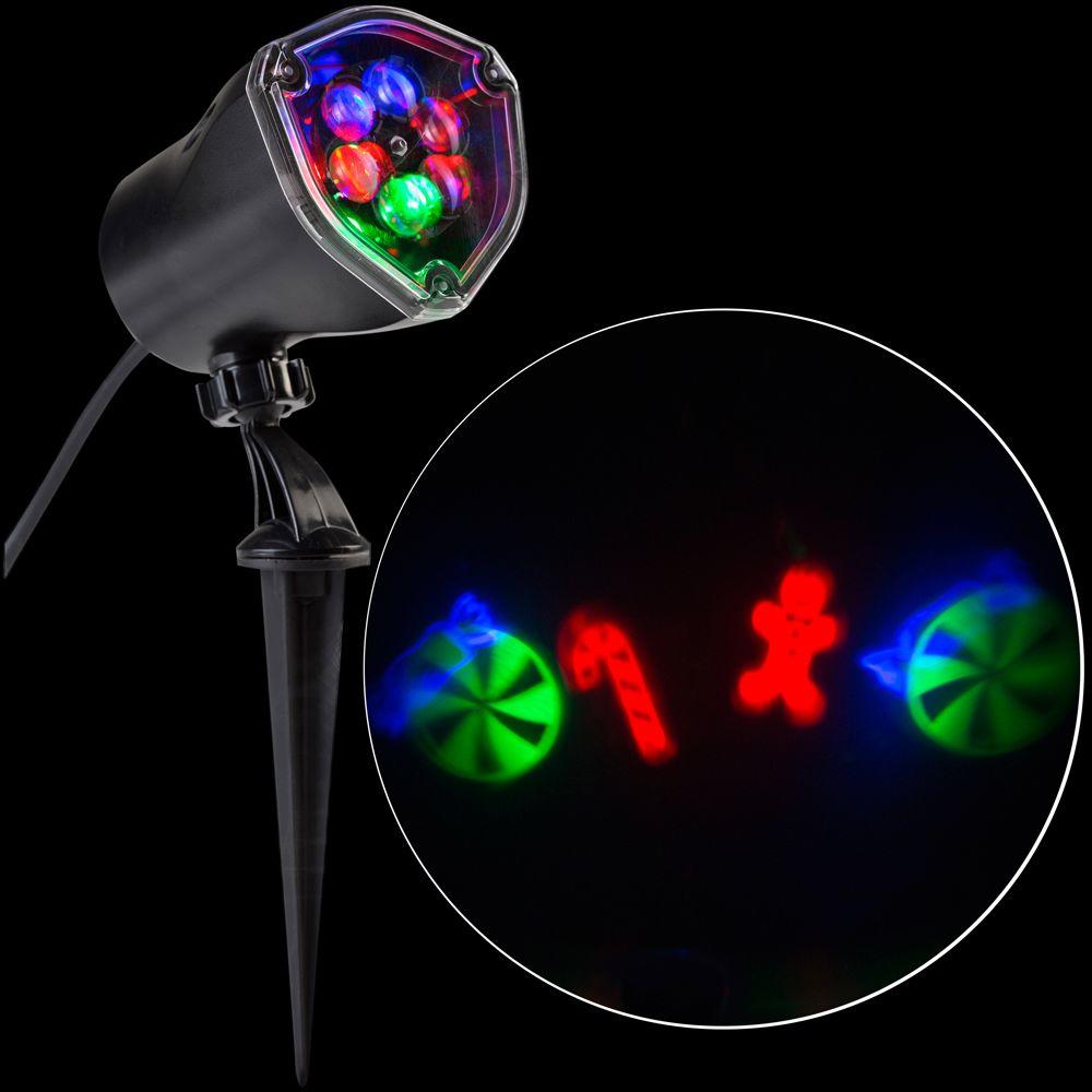 LightShow LED Projection-Whirl-a-Motion-Candy Cane Mix RRGB Stake ...